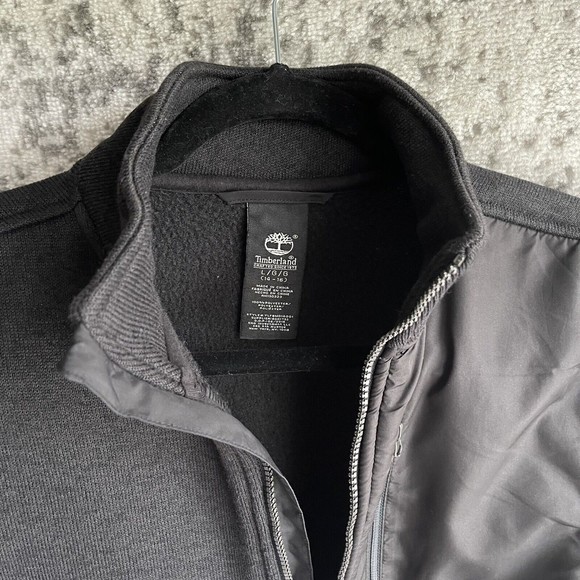 Timberland Boys High Neck Jacket Kids L 14 16 Zip Up Pockets Fleece Dark Gray - Picture 4 of 6